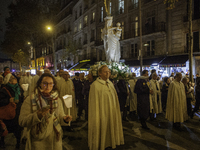 The procession of the Virgin Mary statue took place in Paris, France, on November 15, 2024. The return of the Virgin and Child starts with a...