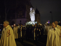 The procession of the Virgin Mary statue took place in Paris, France, on November 15, 2024. The return of the Virgin and Child starts with a...