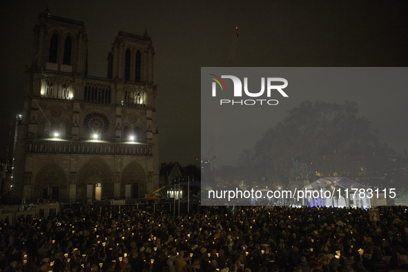 The procession of the Virgin Mary statue took place in Paris, France, on November 15, 2024. The return of the Virgin and Child starts with a...