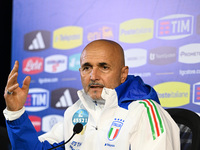 Head coach Luciano Spalletti of Italy speaks to the media during an Italy press conference at BPER Training Centre in Appiano Gentile, Como,...