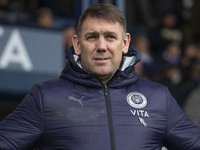 Stockport County F.C. manager Dave Challinor is present during the Sky Bet League 1 match between Stockport County and Wrexham at the Edgele...