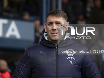 Stockport County F.C. manager Dave Challinor is present during the Sky Bet League 1 match between Stockport County and Wrexham at the Edgele...