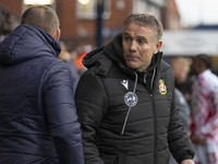 Wrexham A.F.C. manager Phil Parkinson is present during the Sky Bet League 1 match between Stockport County and Wrexham at the Edgeley Park...