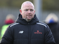 Buxton Manager John McGrath is present during the Isuzu FA Trophy Second round match between Darlington and Buxton at Blackwell Meadows in D...