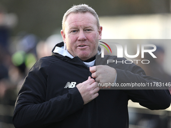 Darlington Manager Steve Watson is present during the Isuzu FA Trophy Second round match between Darlington and Buxton at Blackwell Meadows...