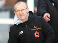 Darlington Assistant Manager Terry Mitchell is present during the Isuzu FA Trophy Second round match between Darlington and Buxton at Blackw...