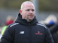 Buxton Manager John McGrath is present during the Isuzu FA Trophy Second round match between Darlington and Buxton at Blackwell Meadows in D...