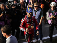 Francesco Pecco Bagnaia (1) of Italy and Ducati Lenovo Team during the sprint of the Motul Solidarity Grand Prix of Barcelona at Circuit de...