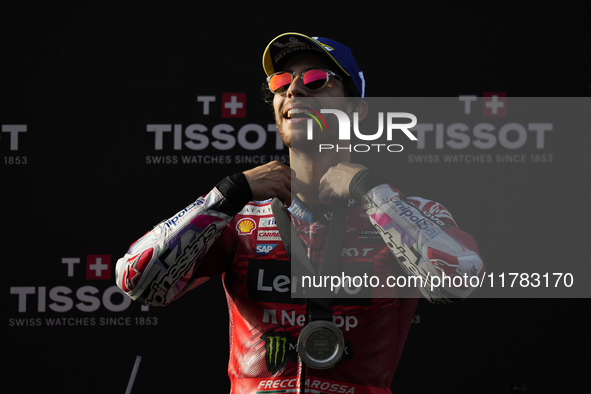 Enea Bastianini (23) of Italy and Ducati Lenovo Team during the sprint of the Motul Solidarity Grand Prix of Barcelona at Circuit de Barcelo...