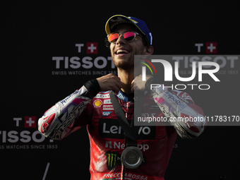 Enea Bastianini (23) of Italy and Ducati Lenovo Team during the sprint of the Motul Solidarity Grand Prix of Barcelona at Circuit de Barcelo...