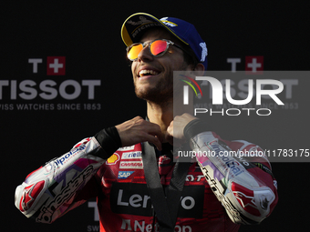 Enea Bastianini (23) of Italy and Ducati Lenovo Team during the sprint of the Motul Solidarity Grand Prix of Barcelona at Circuit de Barcelo...