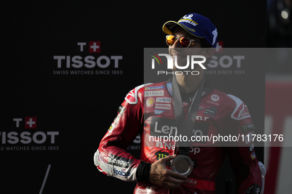 Enea Bastianini (23) of Italy and Ducati Lenovo Team during the sprint of the Motul Solidarity Grand Prix of Barcelona at Circuit de Barcelo...