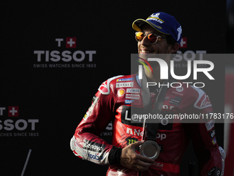 Enea Bastianini (23) of Italy and Ducati Lenovo Team during the sprint of the Motul Solidarity Grand Prix of Barcelona at Circuit de Barcelo...