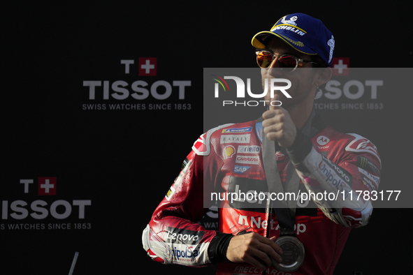 Enea Bastianini (23) of Italy and Ducati Lenovo Team during the sprint of the Motul Solidarity Grand Prix of Barcelona at Circuit de Barcelo...