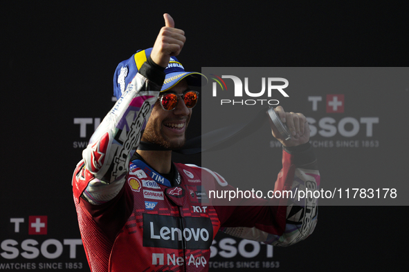 Enea Bastianini (23) of Italy and Ducati Lenovo Team during the sprint of the Motul Solidarity Grand Prix of Barcelona at Circuit de Barcelo...