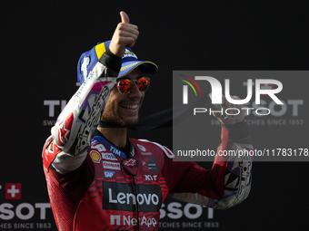 Enea Bastianini (23) of Italy and Ducati Lenovo Team during the sprint of the Motul Solidarity Grand Prix of Barcelona at Circuit de Barcelo...