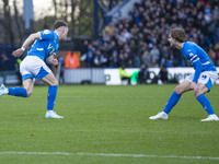 Louie Barry #20 of Stockport County F.C. celebrates his goal during the Sky Bet League 1 match between Stockport County and Wrexham at the E...