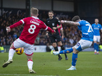 Louie Barry #20 of Stockport County F.C. scores a goal during the Sky Bet League 1 match between Stockport County and Wrexham at the Edgeley...