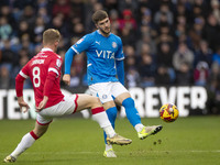 During the Sky Bet League 1 match between Stockport County and Wrexham at the Edgeley Park Stadium in Stockport, England, on November 16, 20...