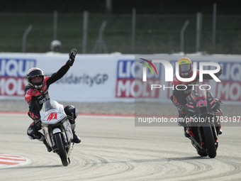 Aleix Espargaro (41) of Spain and Aprilia Racing during the sprint of the Motul Solidarity Grand Prix of Barcelona at Circuit de Barcelona-C...