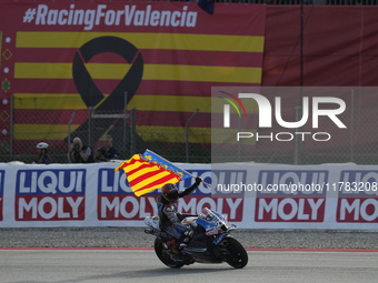 Raul Fernandez (25) of Spain and Trackhouse Racing during the sprint of the Motul Solidarity Grand Prix of Barcelona at Circuit de Barcelona...