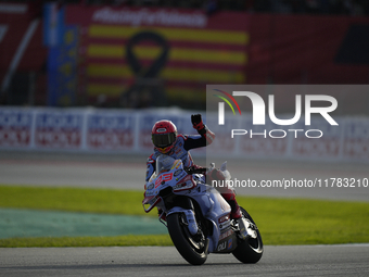 Marc Marquez (93) of Spain and Gresini Racing Moto GP Ducati during the sprint of the Motul Solidarity Grand Prix of Barcelona at Circuit de...