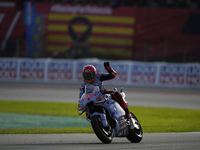 Marc Marquez (93) of Spain and Gresini Racing Moto GP Ducati during the sprint of the Motul Solidarity Grand Prix of Barcelona at Circuit de...