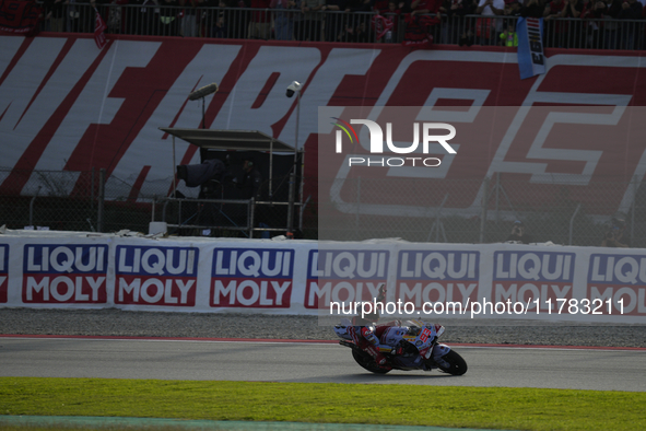 Marc Marquez (93) of Spain and Gresini Racing Moto GP Ducati during the sprint of the Motul Solidarity Grand Prix of Barcelona at Circuit de...