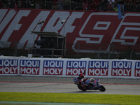 Marc Marquez (93) of Spain and Gresini Racing Moto GP Ducati during the sprint of the Motul Solidarity Grand Prix of Barcelona at Circuit de...