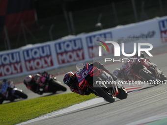 Jorge Martin (89) of Spain and Prima Pramac Racing Ducati during the sprint of the Motul Solidarity Grand Prix of Barcelona at Circuit de Ba...