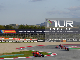 Francesco Pecco Bagnaia (1) of Italy and Ducati Lenovo Team during the sprint of the Motul Solidarity Grand Prix of Barcelona at Circuit de...