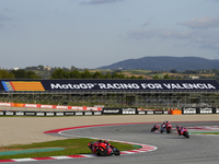 Francesco Pecco Bagnaia (1) of Italy and Ducati Lenovo Team during the sprint of the Motul Solidarity Grand Prix of Barcelona at Circuit de...