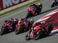 Francesco Pecco Bagnaia (1) of Italy and Ducati Lenovo Team during the sprint of the Motul Solidarity Grand Prix of Barcelona at Circuit de...