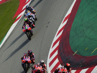 Francesco Pecco Bagnaia (1) of Italy and Ducati Lenovo Team during the sprint of the Motul Solidarity Grand Prix of Barcelona at Circuit de...