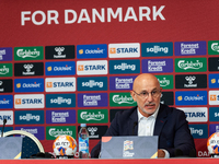 Luis de la Fuente, the head coach of Spain, speaks at the press conference during the UEFA Nations League 2024/25 League A Group A4 match be...