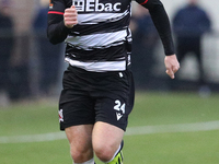 Cameron Salkeld of Darlington participates in the Isuzu FA Trophy Second round match between Darlington and Buxton at Blackwell Meadows in D...