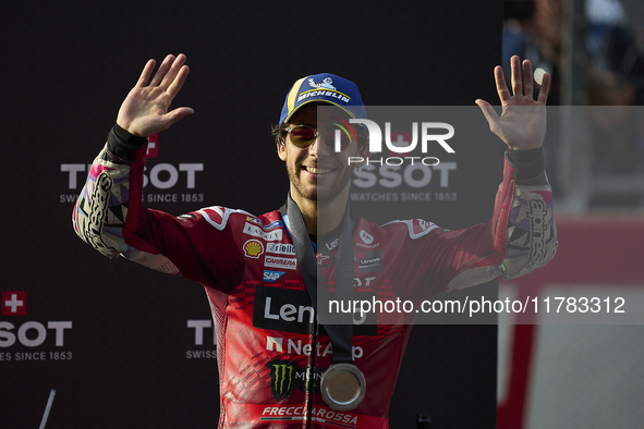 Enea Bastianini (23) of Italy and Ducati Lenovo Team during the sprint of the Motul Solidarity Grand Prix of Barcelona at Circuit de Barcelo...