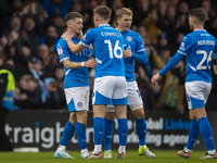 Louie Barry #20 of Stockport County F.C. celebrates his goal during the Sky Bet League 1 match between Stockport County and Wrexham at the E...