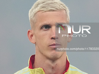 Dani Olmo of Spain  looks on during the Nations League Round 5 match between Denmark against Spain at Parken, Copenhagen, Denmark on Novembe...