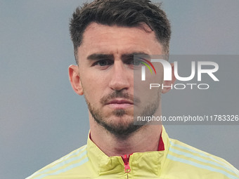 Aymeric Laporte of Spain  looks on during the Nations League Round 5 match between Denmark against Spain at Parken, Copenhagen, Denmark on N...