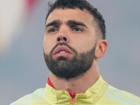 David Raya of Spain  looks on during the Nations League Round 5 match between Denmark against Spain at Parken, Copenhagen, Denmark on Novemb...