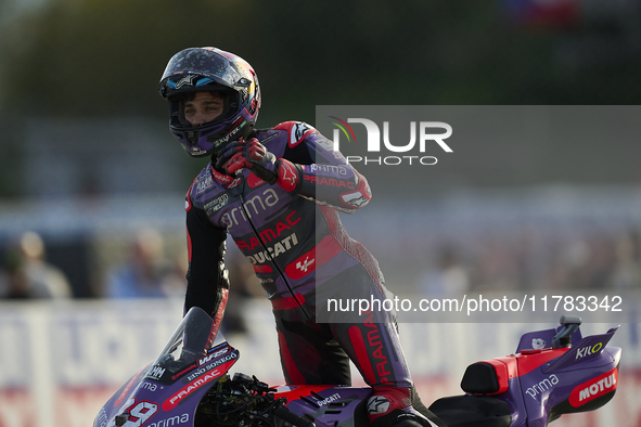 Jorge Martin (89) of Spain and Prima Pramac Racing Ducati during the sprint of the Motul Solidarity Grand Prix of Barcelona at Circuit de Ba...