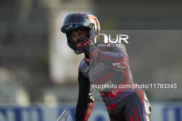 Jorge Martin (89) of Spain and Prima Pramac Racing Ducati during the sprint of the Motul Solidarity Grand Prix of Barcelona at Circuit de Ba...