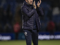 Stockport County F.C. manager Dave Challinor celebrates at full time during the Sky Bet League 1 match between Stockport County and Wrexham...