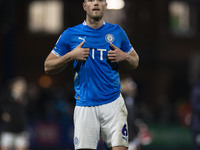 Fraser Horsfall #6 of Stockport County F.C. celebrates at full time during the Sky Bet League 1 match between Stockport County and Wrexham a...