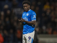 Tanto Olaofe #9 of Stockport County F.C. celebrates at full time during the Sky Bet League 1 match between Stockport County and Wrexham at t...