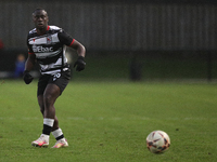 Cedric Main of Darlington participates in the Isuzu FA Trophy Second round match between Darlington and Buxton at Blackwell Meadows in Darli...