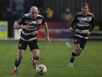 Will Hatfield of Darlington participates in the Isuzu FA Trophy Second round match between Darlington and Buxton at Blackwell Meadows in Dar...