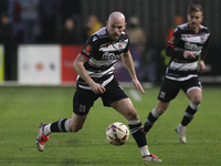 Will Hatfield of Darlington participates in the Isuzu FA Trophy Second round match between Darlington and Buxton at Blackwell Meadows in Dar...