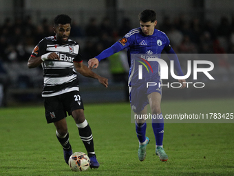 Ali Al-Shabeeb of Darlington participates in the Isuzu FA Trophy Second round match between Darlington and Buxton at Blackwell Meadows in Da...